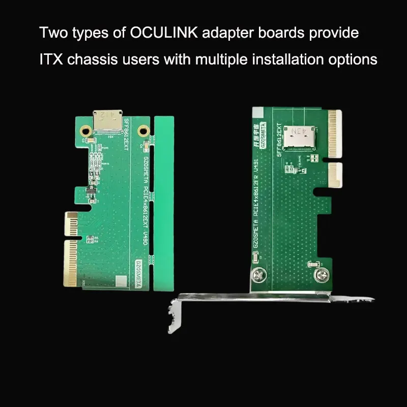 ADT-Link PCIE4x 8x إلى Oculink MCIO بطاقة واجهة لمحطة إرساء ITX asus rog ally ملحقات الكمبيوتر eGPU Dock PCIE 4XEXT-8612