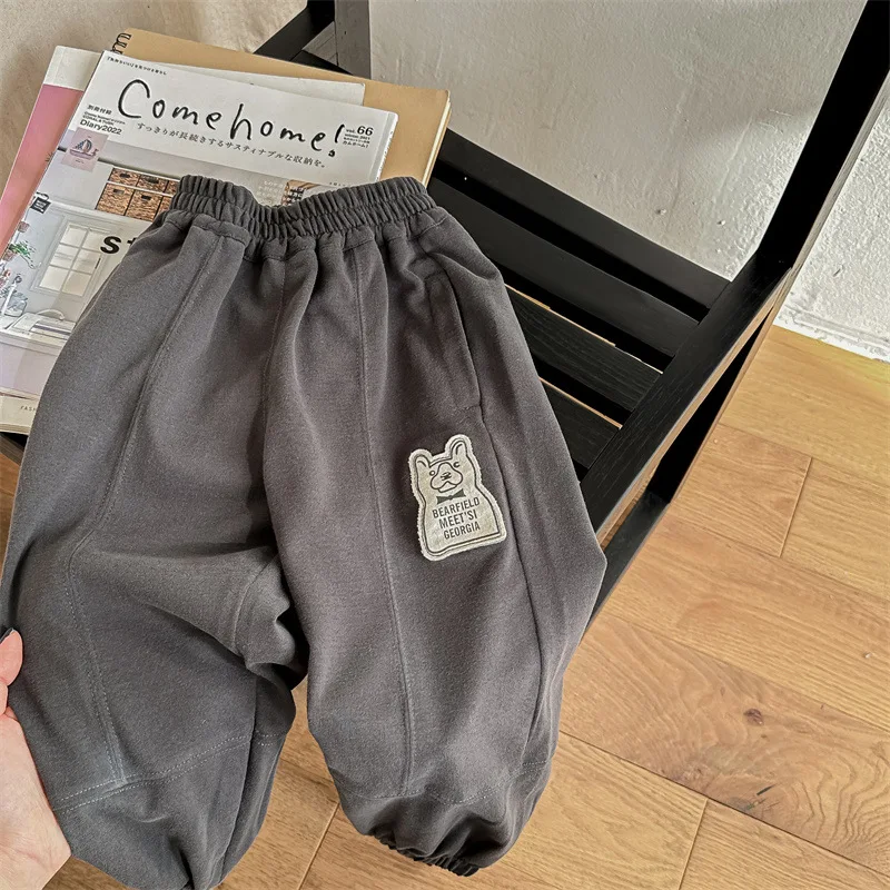 2024 Spring New Children Casual Pants Loose Girls Sports Pants Baby Boys Harem Pants Cotton Trousers Kids Clothes 1-6year