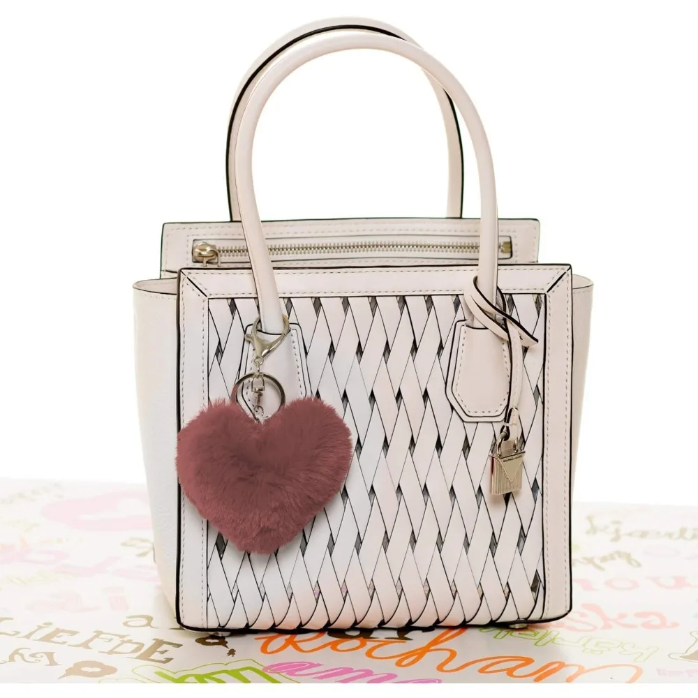 フェイクファーボールポンポンキーチェーンリング女性用バッグペンダント