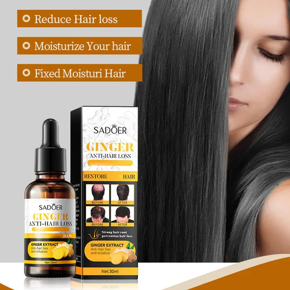 Ginger Fast Hair Grow Growth Serum Para El Pelo Hair Loss Trteatment Huile Pour La Pousse Des Cheveux Rapide Cabello Tratam S4A7