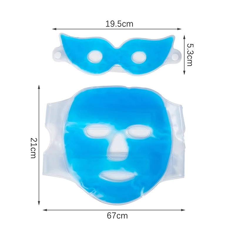 1PC Cold Hot Compress Gel Ice Facial Mask With Gel Beads Reduce Eye Puffiness Relief Face Puffiness Sleeping Travel Therapeutic