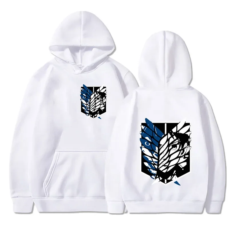 2024 Anime Attack on Titan Men\'s Hoodie Men Women Streetwear Pullover Harajuku Shingeki No Kyojin Hoodies Sweatshirt Clothes
