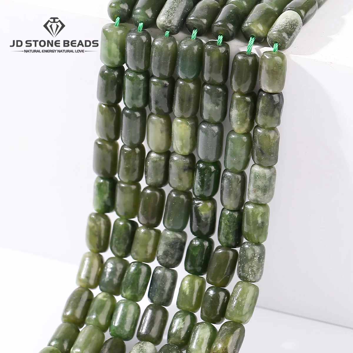 

6x9mm Natural Stone Canada Jade Barrel Shape Bead Smooth Loose Spacer Bead for Jewelry Making DIY Necklace Bracelet Accessory
