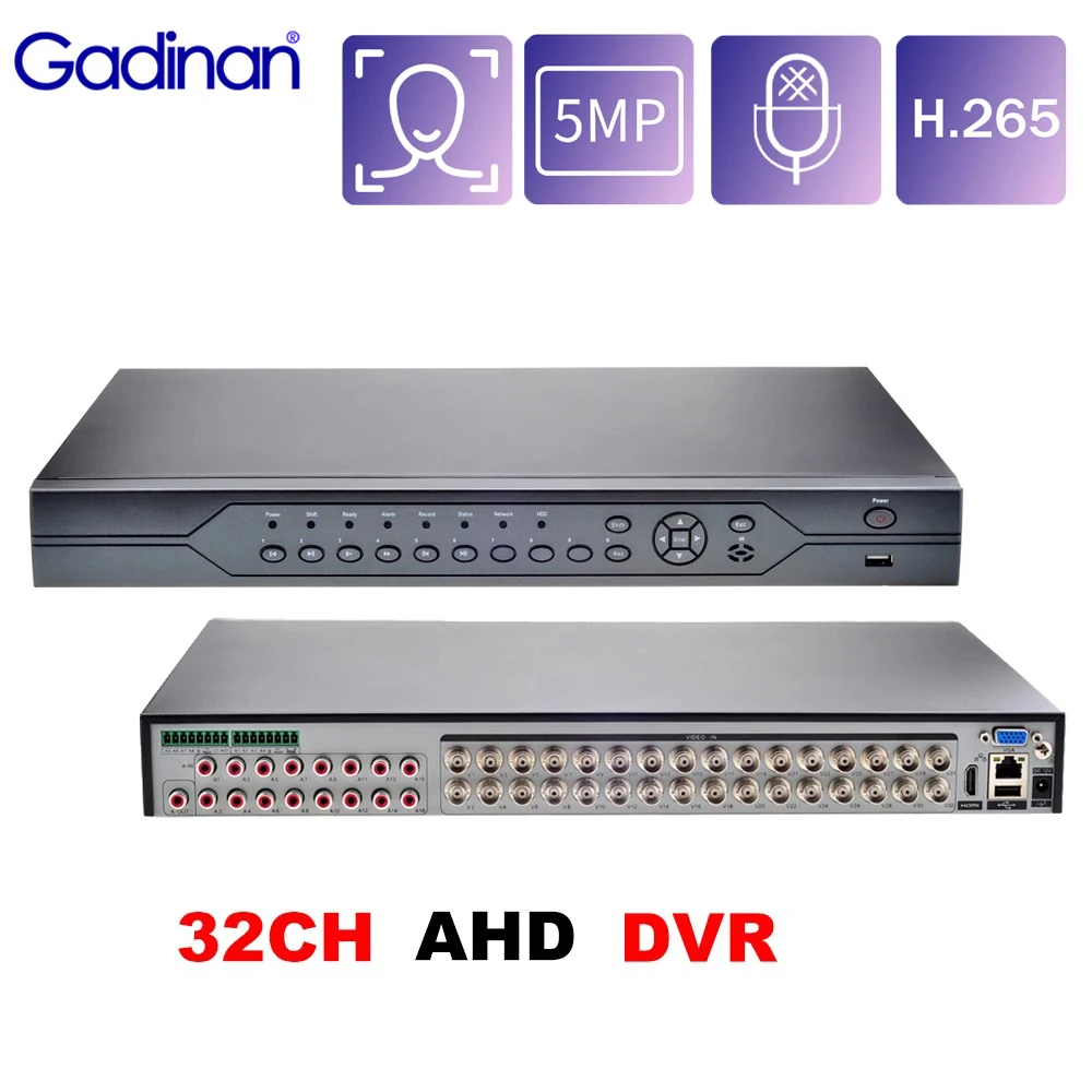 

Видеорегистратор Gadinan 8MP 4K POE NVR 10CH/8CH/6CH/4CH H.265 для IP-камеры, распознавание лица, безопасность, видеонаблюдение