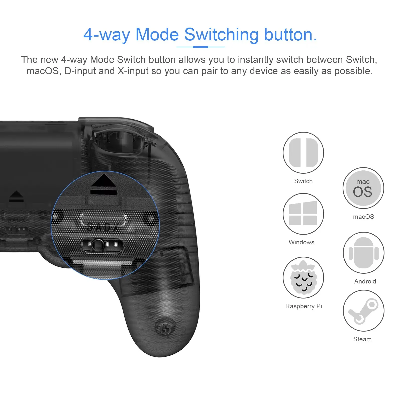 Pro 2 No Package Bluetooth Controller Wireless Joystick Gamepad for Apple Switch PC macOS Android Steam Raspberry Pi