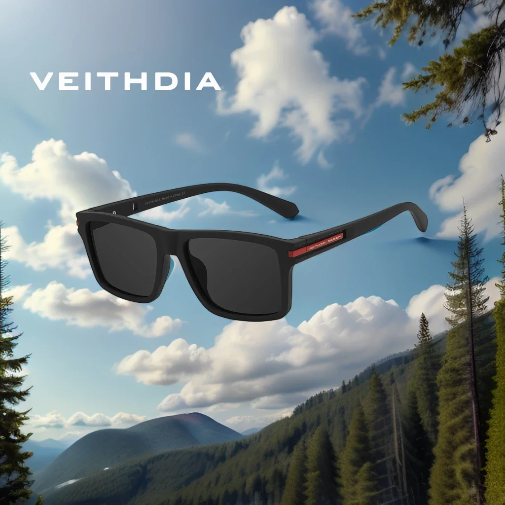 

VEITHDIA новые стильные модные солнцезащитные очки для вождения на открытом воздухе, поляризационные очки с линзами UV400, квадратные деловые классические очки в стиле ретро FA7918
