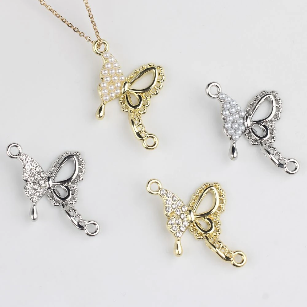10pcs Fashion Butterfly Shape Pendant Double Hole Connector DIY Handmade Jewelry Making Accessories Bracelet Earrings Necklace