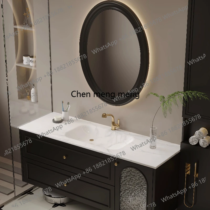 

French Retro Bathroom Cabinet Luxury Space Saver Decorations Sink Toilet Cupboard Living Room Skincare Archivadores Furniture
