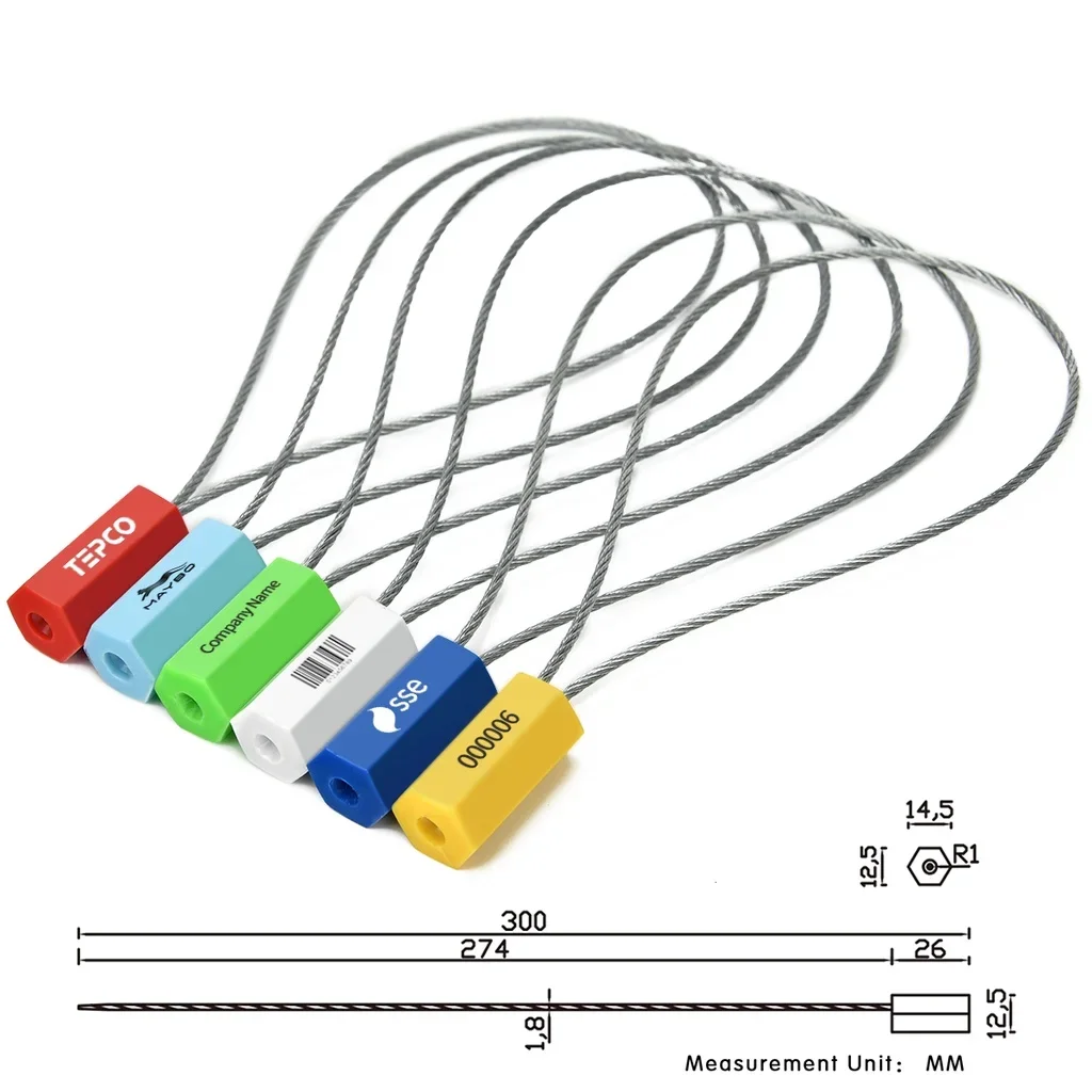 50pcs ​Galvanized Steel Wire Cable Seals - Duty Heavy Tamper-proof Security Locks for Trucks/containers 20/