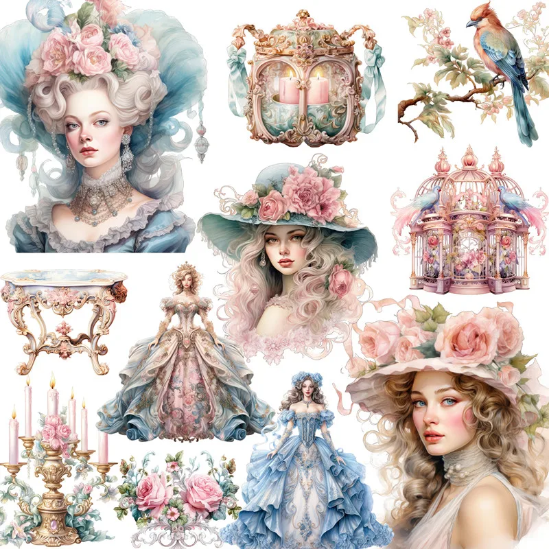 Vintage Palace Rococo Stickers Crafts And Scrapbooking stickers kids toys book Decorative sticker DIY Stationery