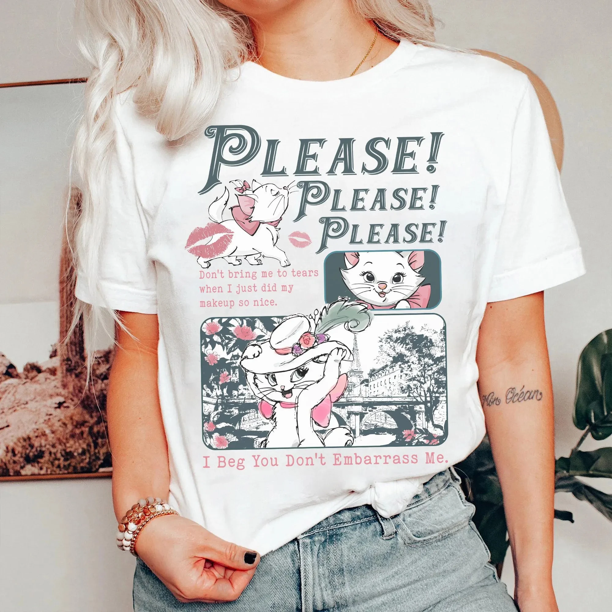 مينيسو ديزني أرستوكاتس ماري القط قميص القط لأنني سيدة ديزني لاند رحلة قميص القط عاشق قميص ديزني لاند الأسرة المحملة #2