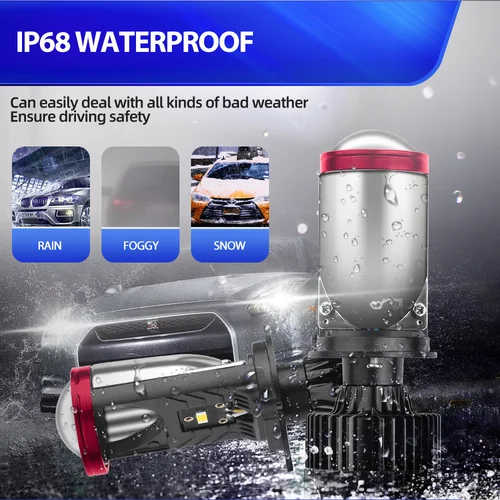 Imagen 2 del producto 30000LM H4 faros LED 300W lente de proyector luz delantera 12V unidad externa lámparas de automóvil 6000K blanco Turbo bombillas de faros de coche 24V
