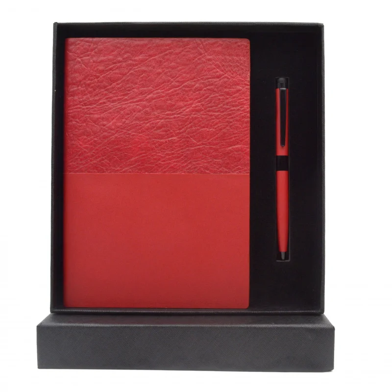 

2025customized.New Product Luxury Business Pu Leather Notebook And Pen Stationery Set with Custom 191053