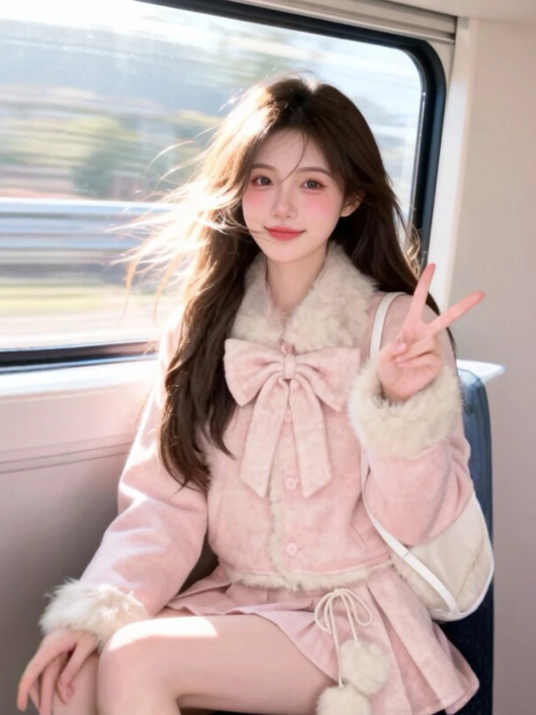 

Уникальная верхняя одежда и юбка, комплект из двух предметов, антивозрастной слинг, зимняя мода, корейский свободный крой, смесь хлопка с высокой талией