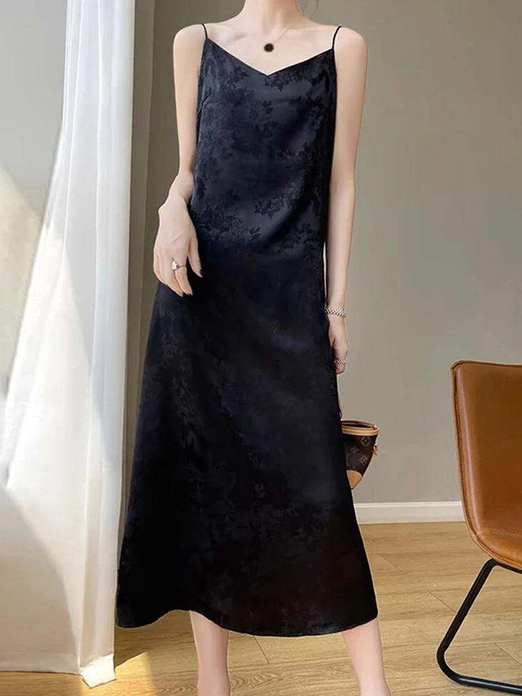 Ele Acetato Raso Damigella d'onore Dr Summer New Faion Dimagrante Lungo Ricamo floreale Abito senza spalline Coreano Sle Casual...