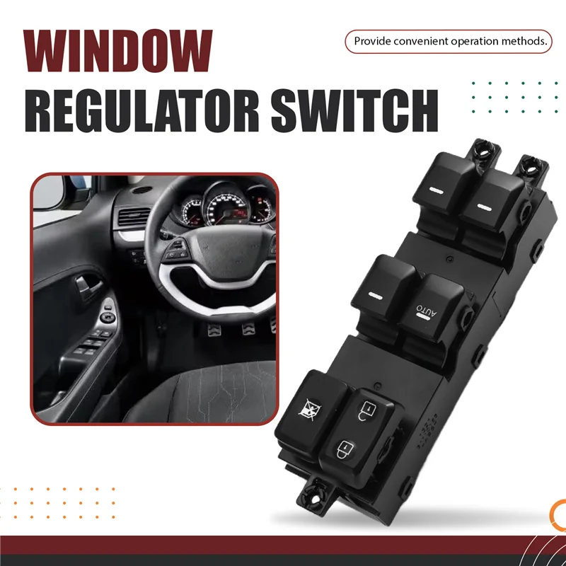 

Power Window Control Switch Lifter Regulator Button Set New For Kia Morning PICANTO Car Parts 93570-1Y200 93575-1Y000
