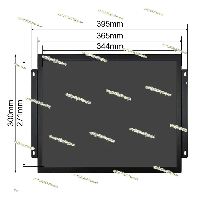 For Industrial Equipment Wholesale Price 17 Inch LCD  Touch Screen Display with Open Frame Hanging Ear Metal Case