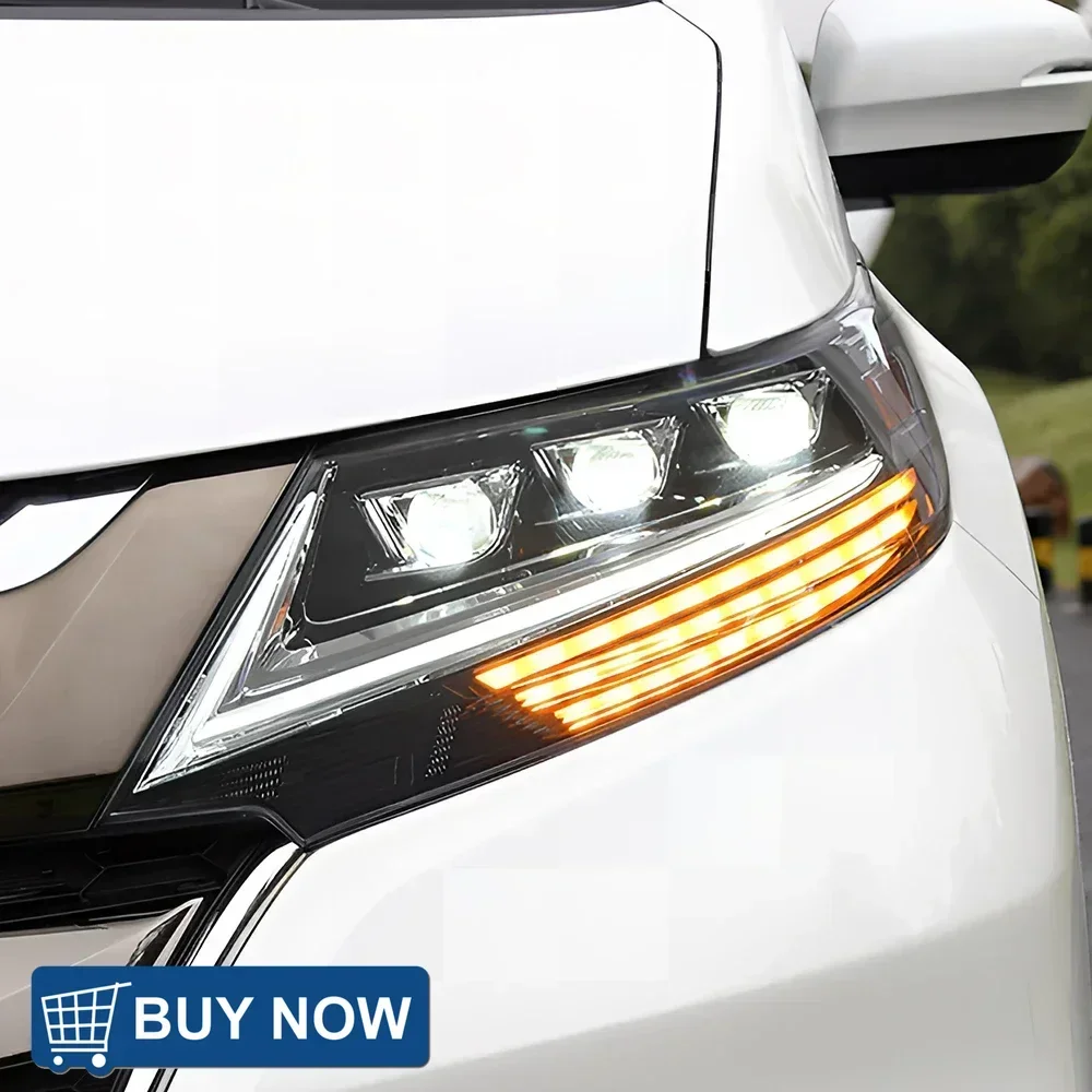 Auto Headlights For Honda Odyssey 2015-2021 LED Car Front Lamps Assembly Upgrade Dynamic Streamer 3 Projector Lens Accessories
