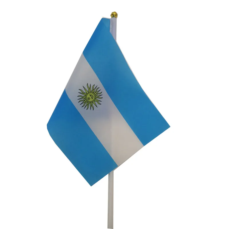 10 Pcs/lot Argentina Hand Waving Flags 14x21cm Argentina Flag Wholesale