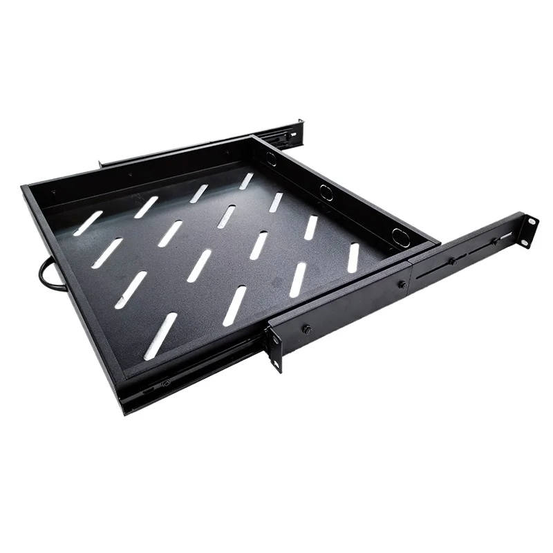 For 19-Inch cabinet sliding laminate, telescopic tray, keyboard storage rack 1U