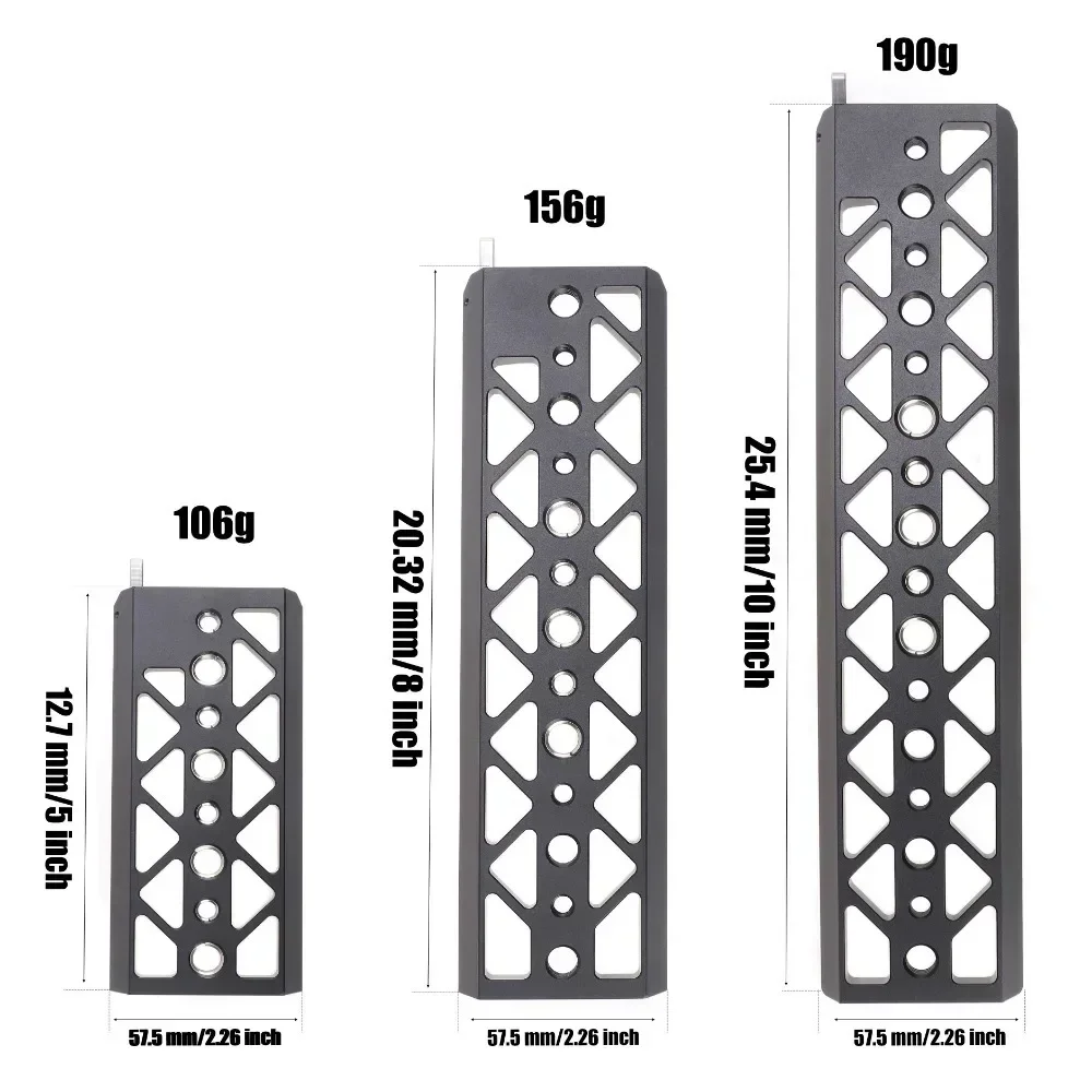 5/8/10 Inch Dovetail Plate With 3/8 1/4 Screw Hole For Tilta Standard Lightweight Bottom Plate Camera Tripod Mounting Plat