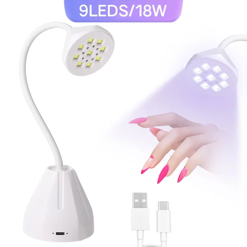 360 °   Buigbare UV LED-nagellamp Sneldrogende nageldroger voor manicure Gel Polish Lijm Uithardingstafel Ontwerp Nail Art Lamp
