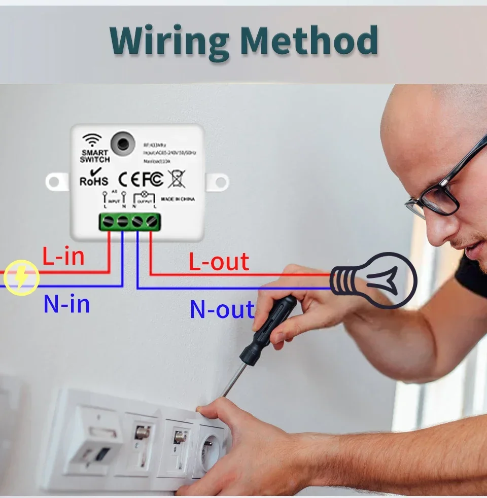 Drahtlose 433 MHz Smart Switch Licht 1/2/3Gang 86 Wand Panel Schalter mit Fernbedienung Relais Empfänger 10A 110 V 220 V Für LED Lampe – Detail 5