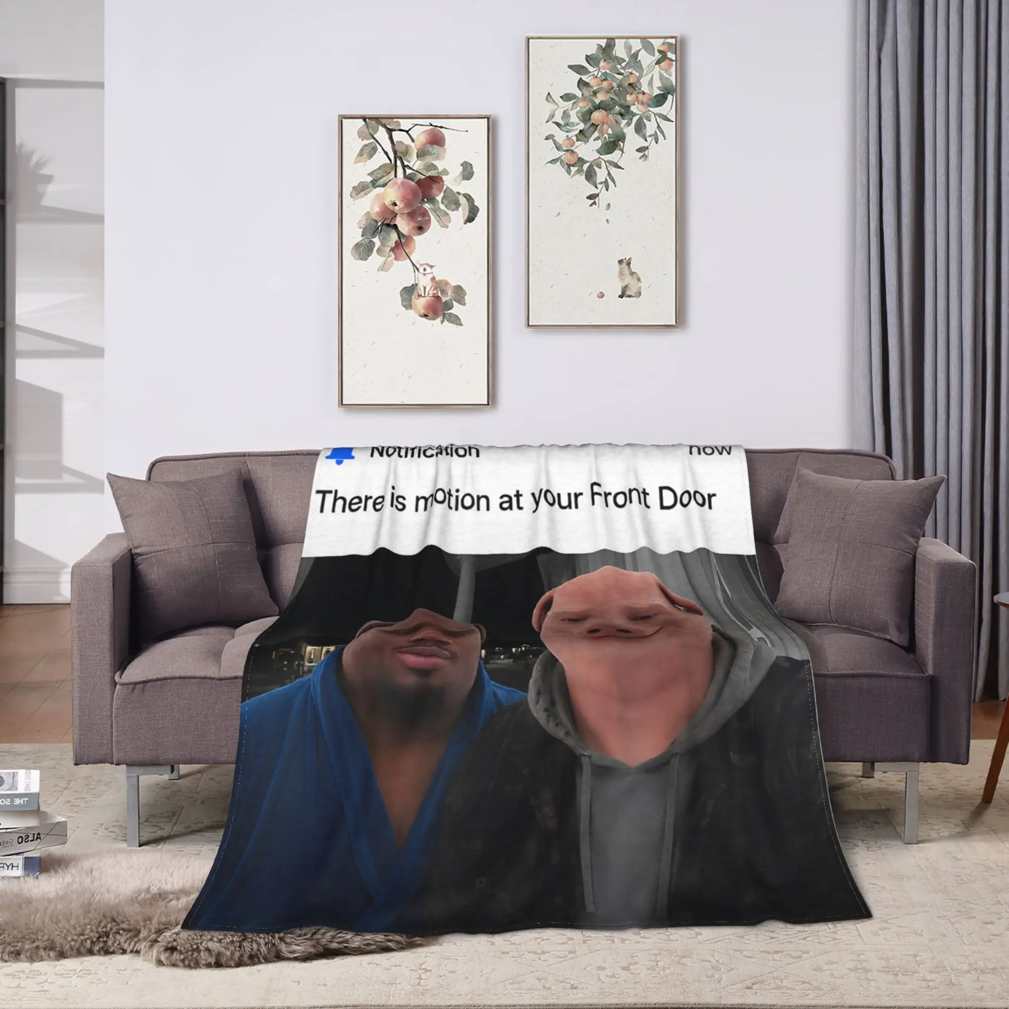 John Pork Dequavious Pork There is Motion At Your Front Door Throw Blanket Trend Blanket  For Sofa Home Car Flannel Bedspread