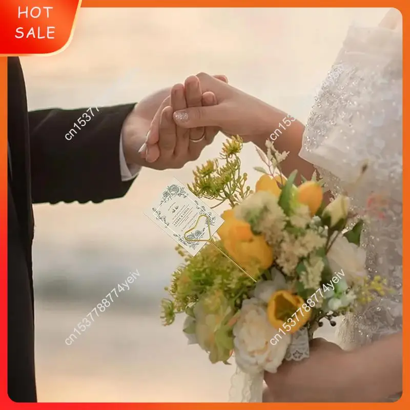 40 peças palhetas de suporte de cartão floral-bastões de suporte de cartão de flor para buquês, peças centrais de casamento, palitos de suporte de foto a62x