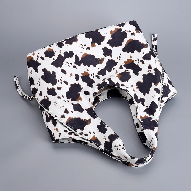 

European American Leopard Print Shoulder Bags Fashion Simple Milk Pattern Handbag Casual Versatile Tote Bags Light Shopping Bags