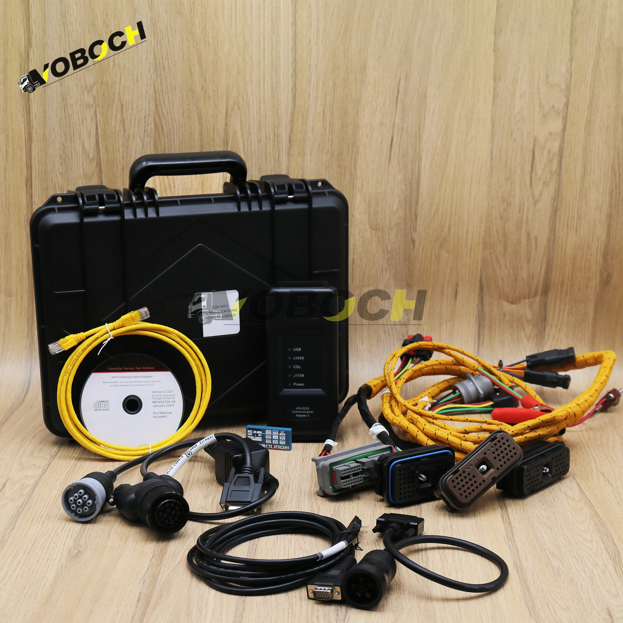 

Диагностический инструмент ET4 Communication Adapter3 478-0235 538-5051 для грузовиков и экскаваторов Caterpillar CAT с программным обеспечением 2023A.