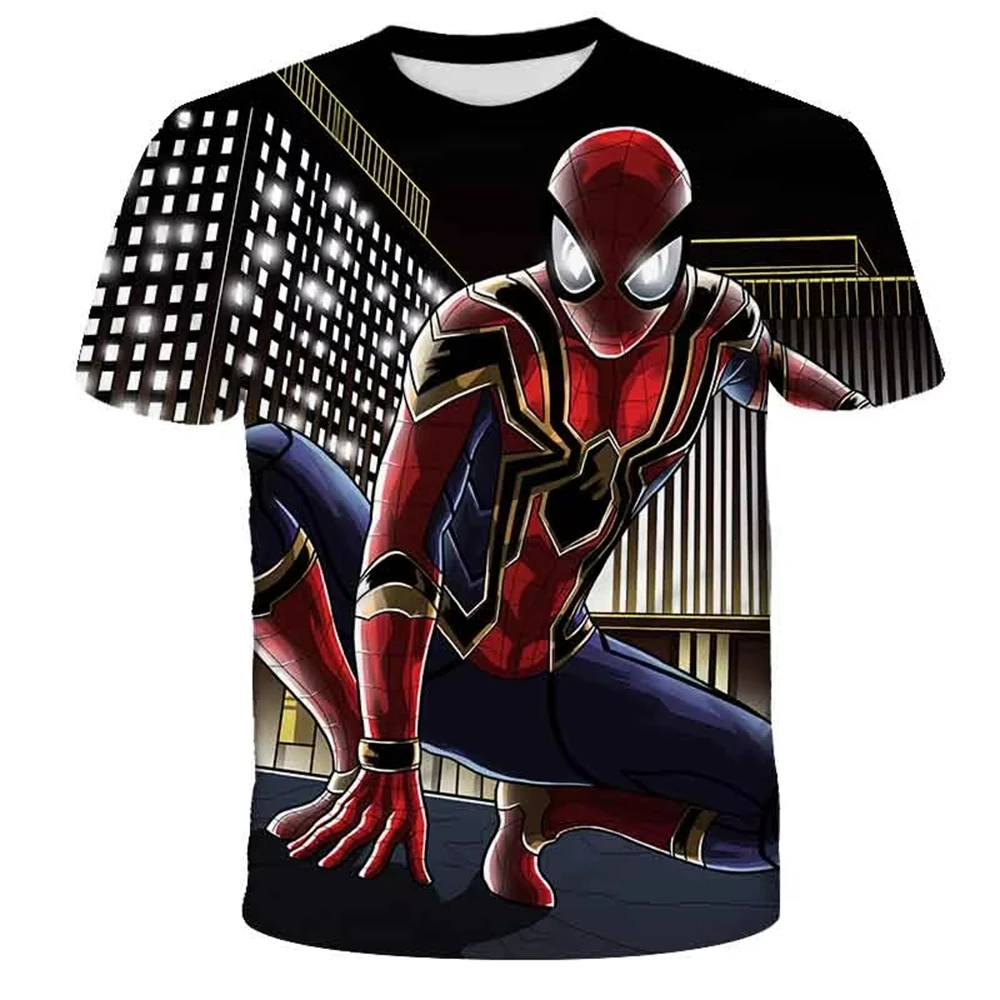 

Summer Kids' 3D Print Spiderman Avengers T Shirts Trend Casual T-shirt Children Boys Short Sleeve Girls Cartoon Tee shirt Hot