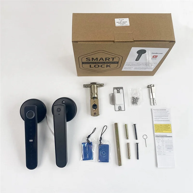 

B63B-Door Knob Fingerprint Door Lock Smart Locks With Passcode Keypad Biometric Keyless Entry Door Lock With Handle