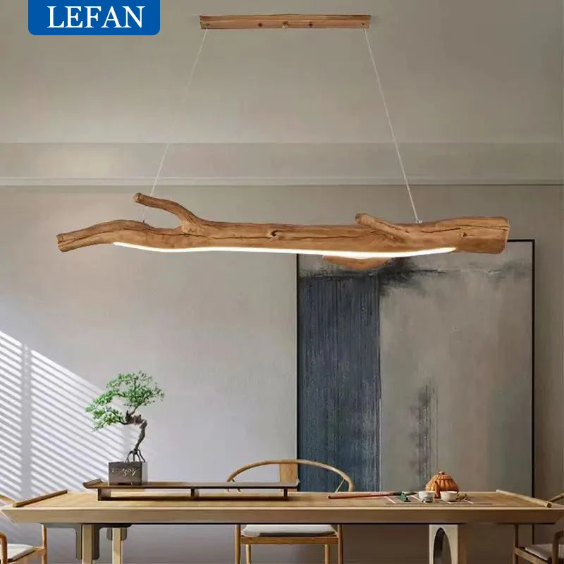 Vintage LED hars takken hanglampen voor theehuis eetkamer café binnen decor verlichting gesimuleerde houtkleur hanglamp