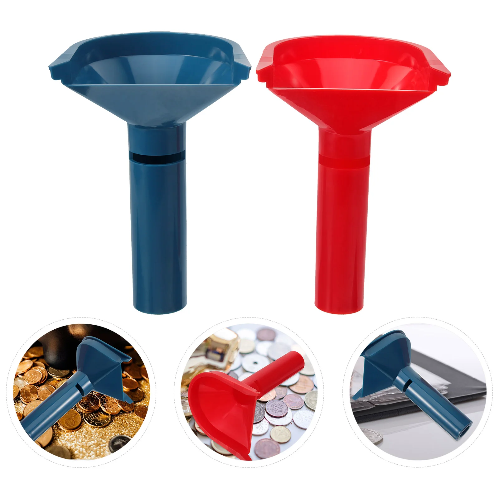 

2 Pcs Coin Hopper Dispense Tool Counter Dispenser Funnel Sorters Coins Organize