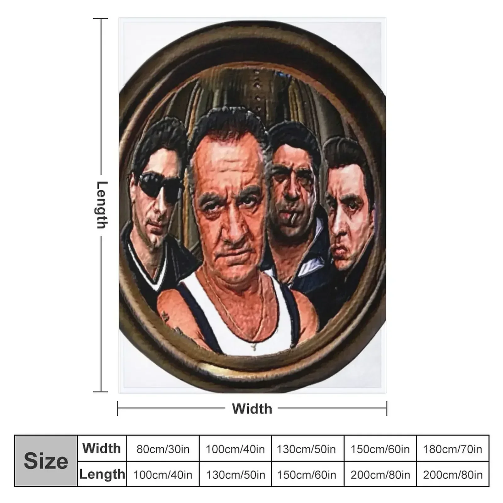 The Sopranos- Through the spyhole- Portrait print Throw Blanket Thin Hairy Retros Blankets