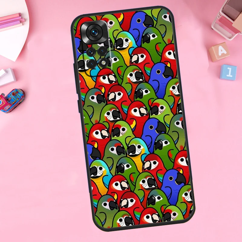 Parrot Birds Cockatiel Case For Xiaomi Redmi Note 12 11 10 8 9 Pro 9S 10S 11S 12S Redmi 12 9C 10C 12C Back Cover