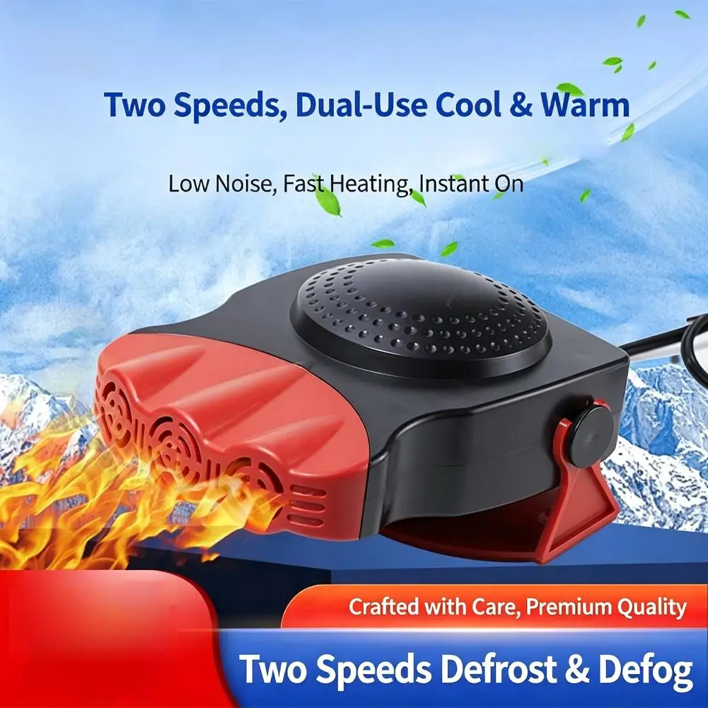 Electric Car Heater Fan 12V/24V Portable Windshield Demister Defroster, Fast Heating Dryer for Winter Car Interior Warming