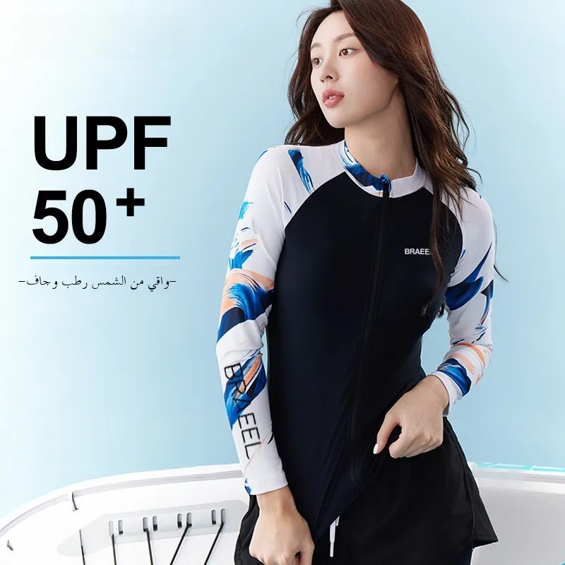 

Women's Surf Suit Long Sve Wetsuit Conservative Jellyfi Suit Qui Dry Scuba Diving Suit for Snorkeling And Water Sports