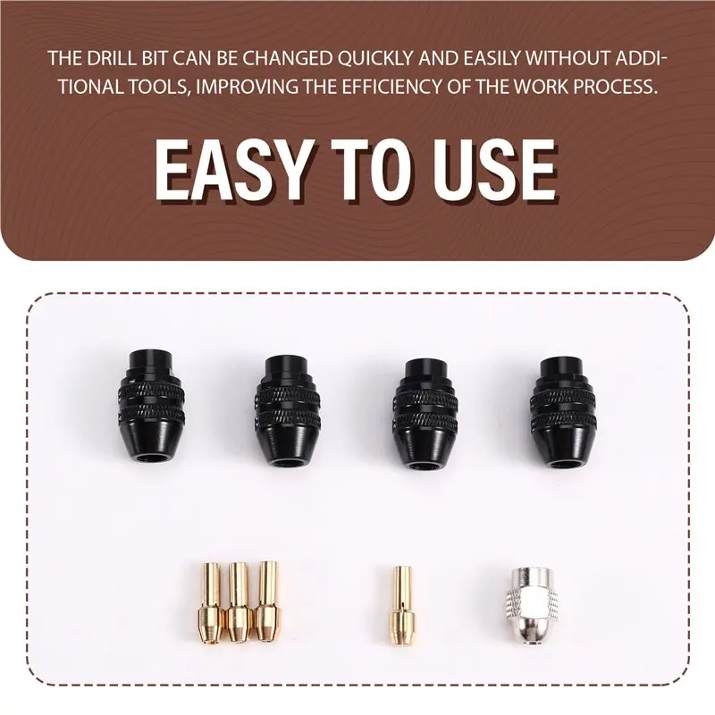 A63K-Keyless Chuck Replacement Chuck Set Chuck Quick Change Keyless Chuck Replacement Replacement Tool For Dremel 4486