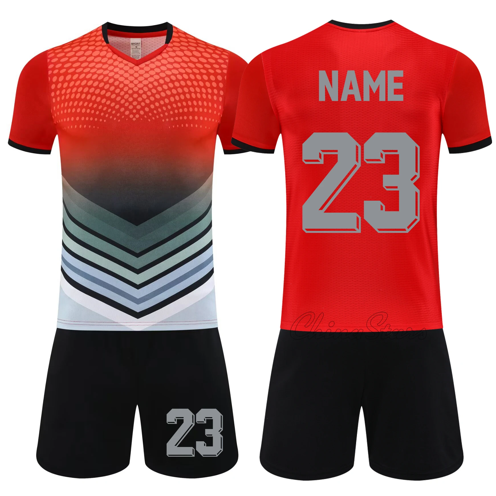 DIY Professional athlete Short Sleeve Soccer Jersey Sets Men Women Summer New Season Boys Man Match Training Football Uniform