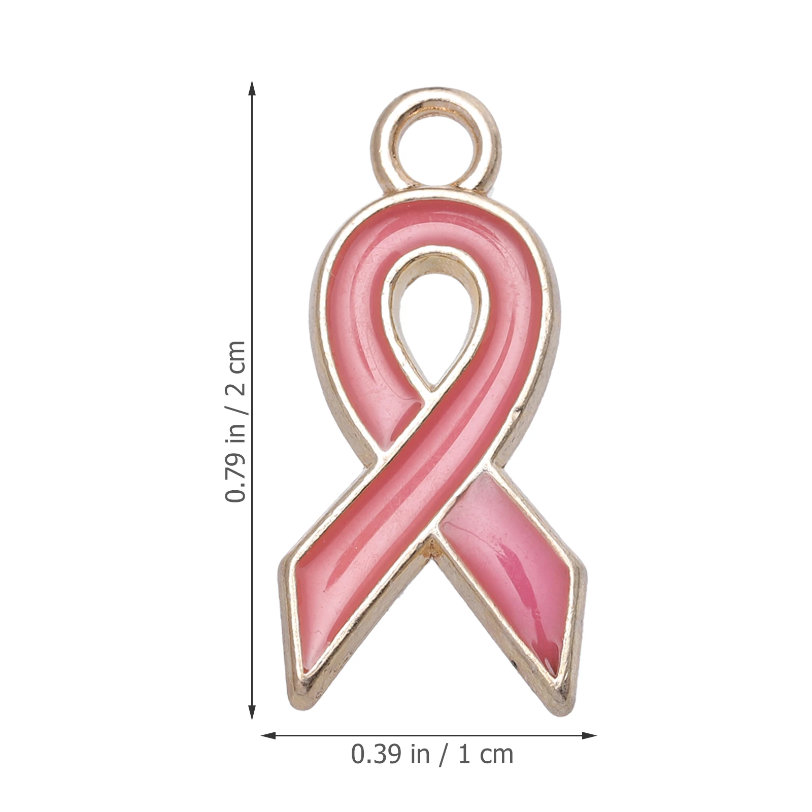 

40 Pcs Ribbon Charm DIY Pendant White Pink Breast Cancer Awareness Jewelry Making Crafts Accessories Beads Decorations Supplies