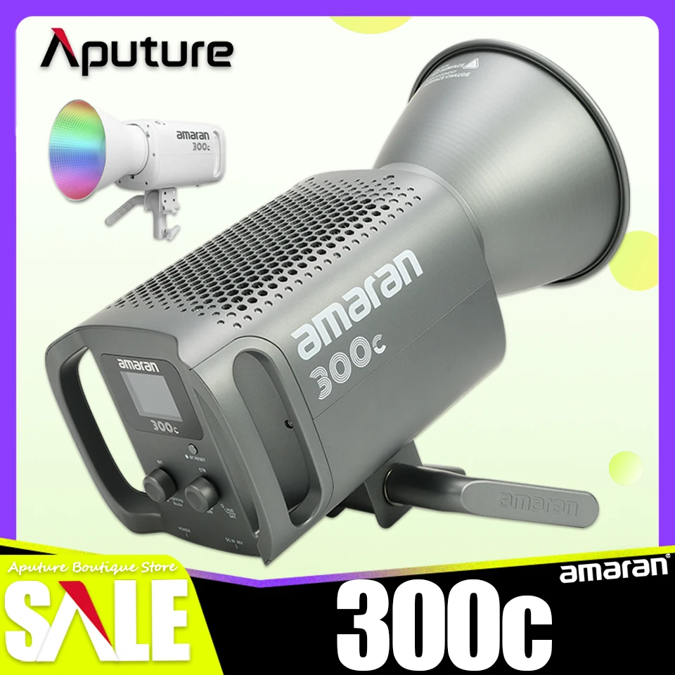 

Amaran 300c RGBWW Full-color 2500K-7500K Video Light for Photography Studio Lamp with Bowens Mount by Aputure CRI 95+ TLCI 95+