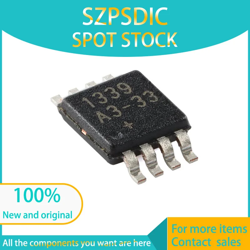 DS1339U-33+T&R ساعة الوقت الحقيقي (RTC) IC ساعة/تقويم I2C، تسلسلي بسلكين 8-TSSOP، 8-MSOP