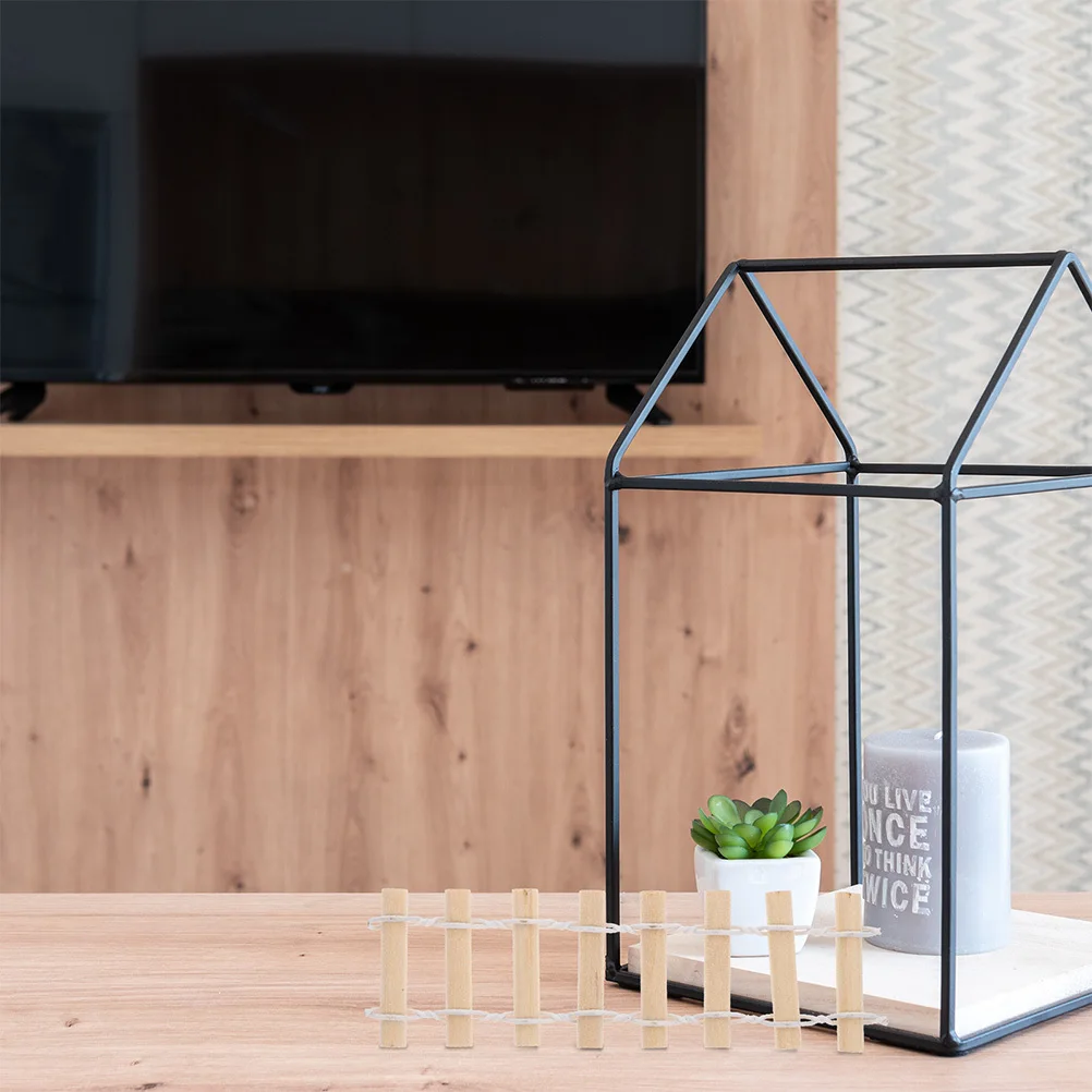 รั้วไม้จิ๋วสำหรับตกแต่งสวนขนาดเล็ก 12 ชิ้น สำหรับตกแต่งบอนไซ รั้วไม้ขนาดเล็ก ของตกแต่งบ้านจิ๋ว DIY ของประดับตกแต่งภูมิทัศน์