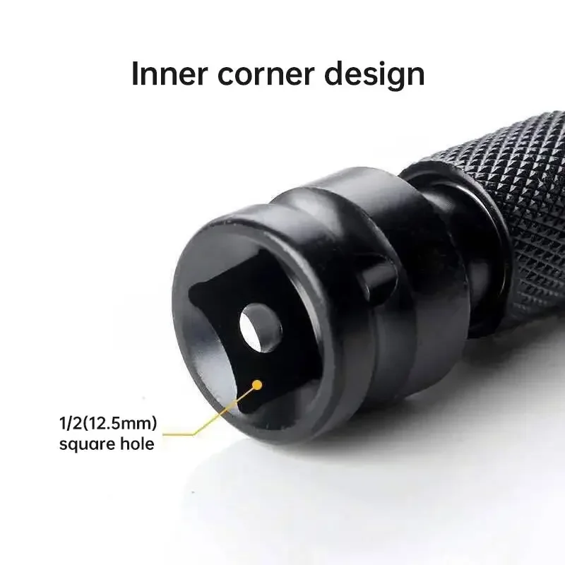 Impact Wrench Adapter 1/2 Square to 1/4 Hex Shank Quick Release Socket Converter Telescopic Sleeve Adapter for Electric Wrench
