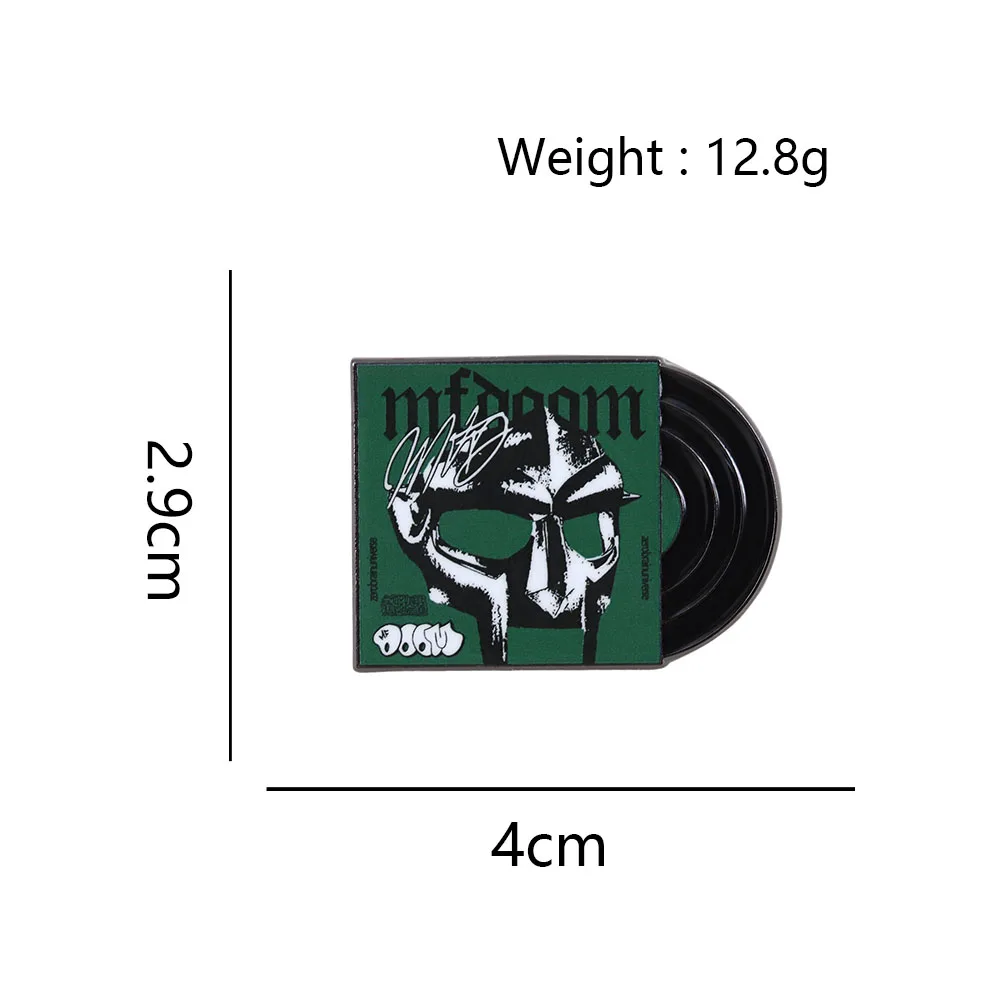 Vinyl-Schallplatten-Emaille-Pins Musikalbum-Brosche Kollektion MF-DOOM Metall-Abzeichen Hip-Hop-Rock-Band Anstecknadel Fanschmuck Geschenk – Detail 23