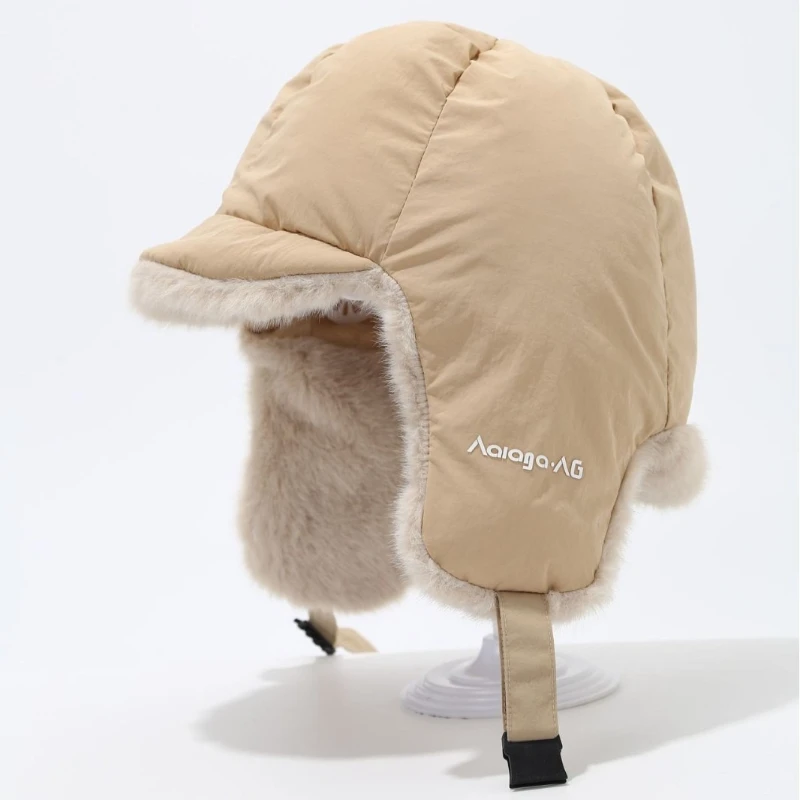 قبعة تزلج دافئة مكتنزة جديدة للرجال والنساء على الطراز الكوري قبعة دافئة متماسكة