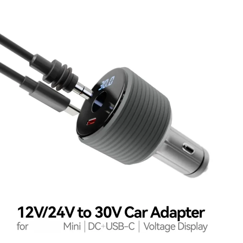 1. Mini 3-in-1 Step-Up Boost Converter, 12V 24V to 30V 3.5A Car Cigarette Lighter Power Adapter