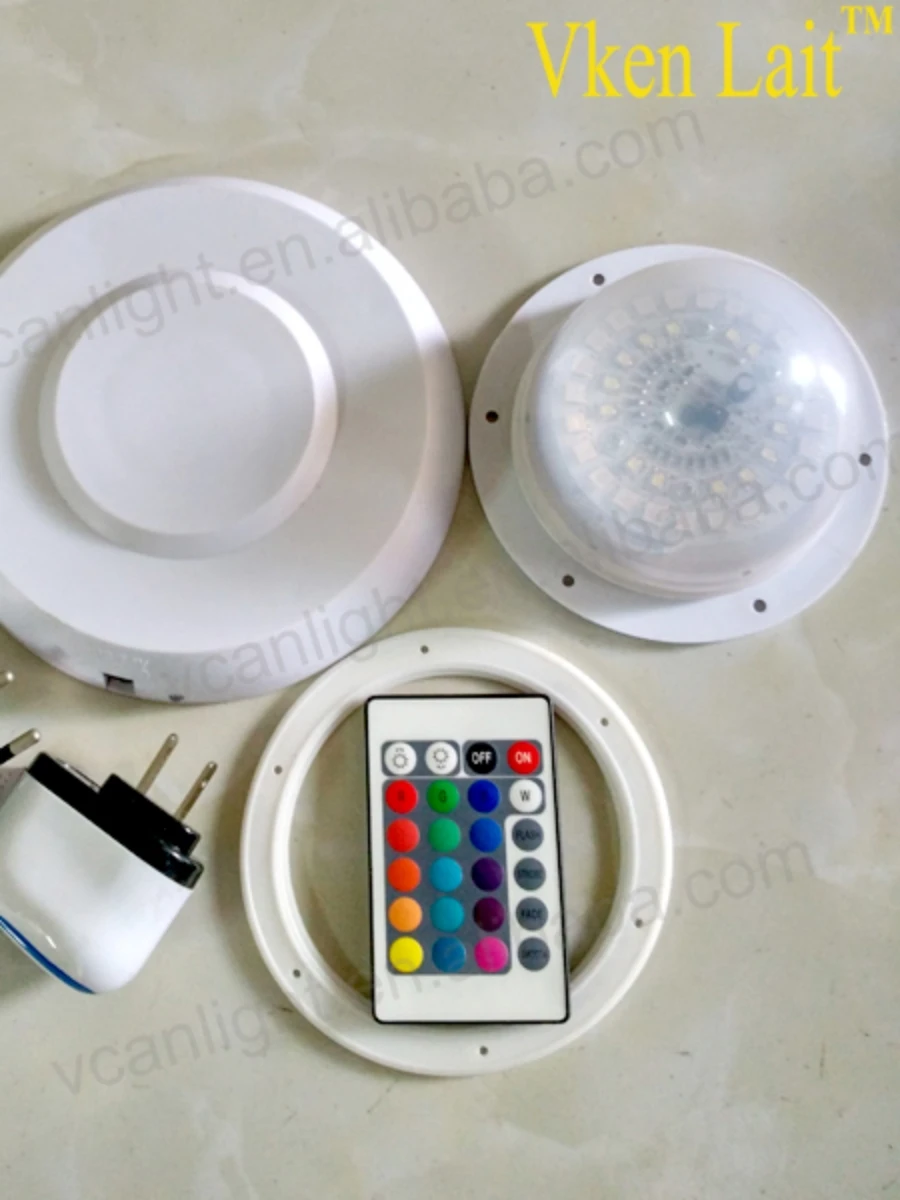 Système de lampes LED à Induction avec télécommande, 117mm, système de piles pour meubles Cube